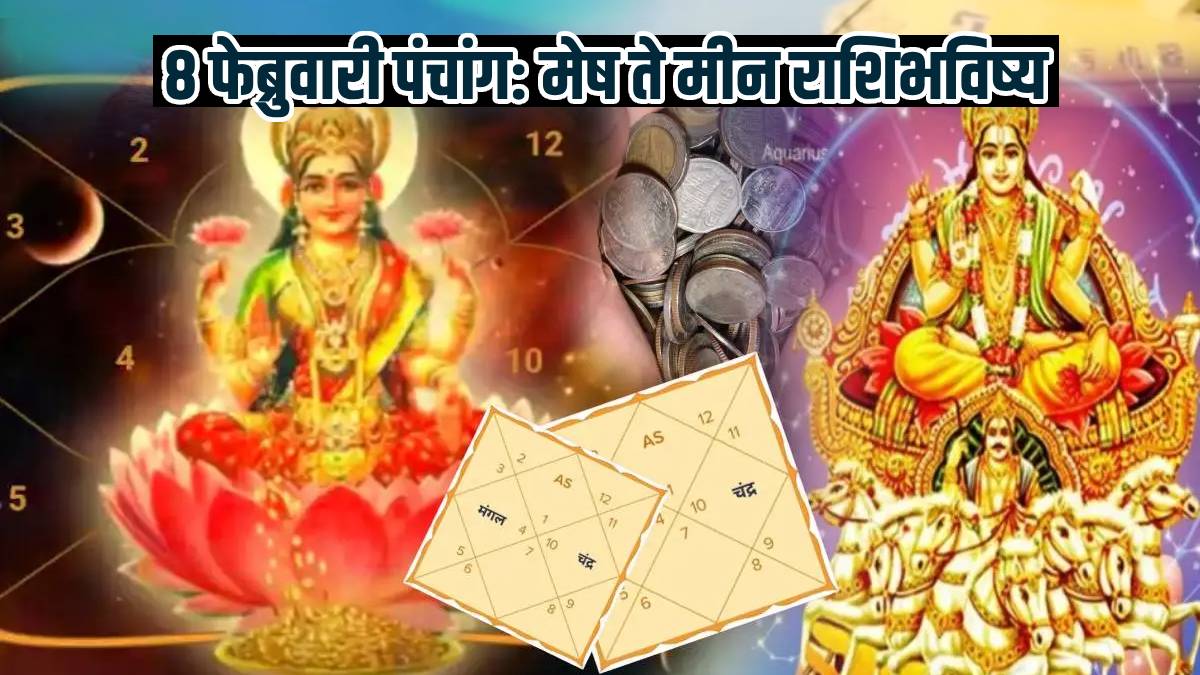 8th February Panchang Marathi Horoscope Shravan Nakshatra Siddhi Yog Guru krupa For These Zodiac Signs Mesh To Meen