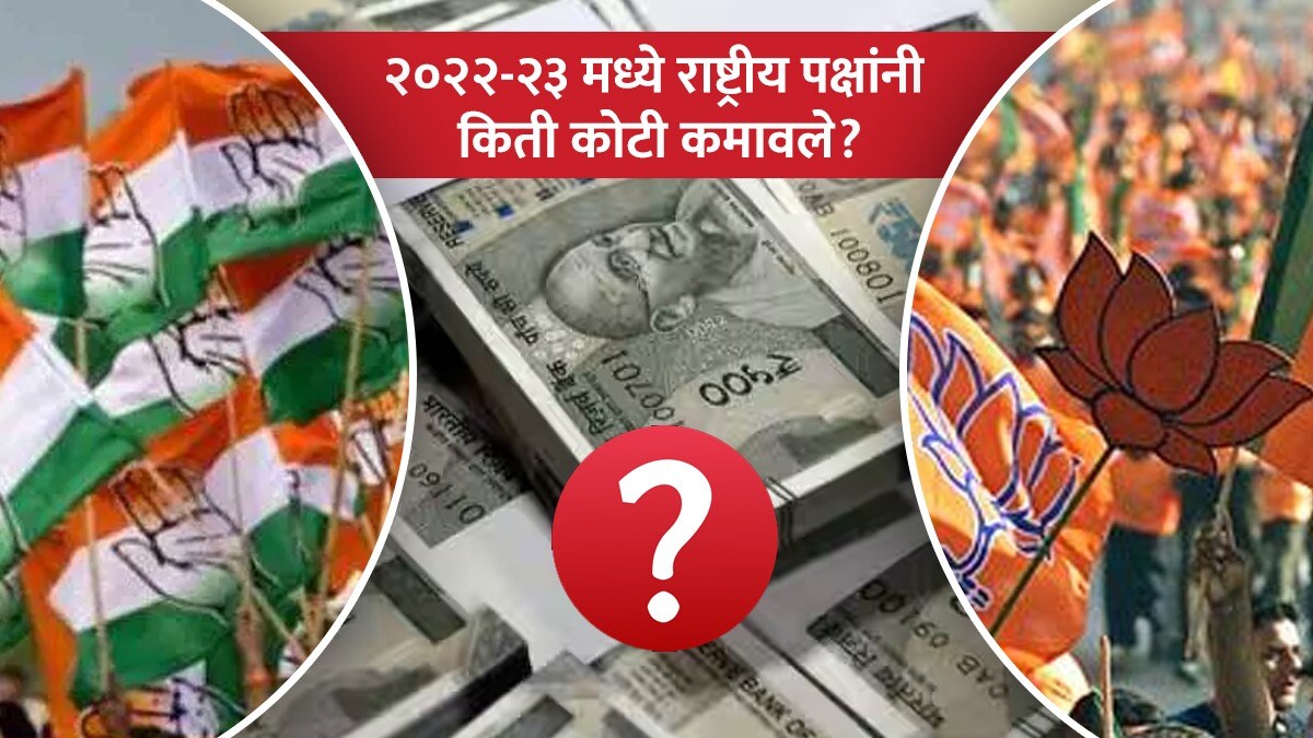 BJP Congress Income In Crores For Year of 2022-23 Rahul Gandhi Party Spent More Money Than Income Bhartiya Janata Party Expenses
