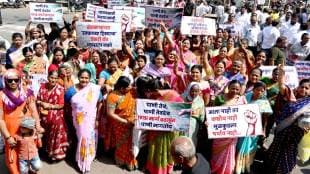 agitation, state government, ladies, Ichalkaranji, Sulkud Water Scheme