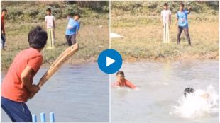 Love playing cricket Video of swimket shows how to play the sport with a twist