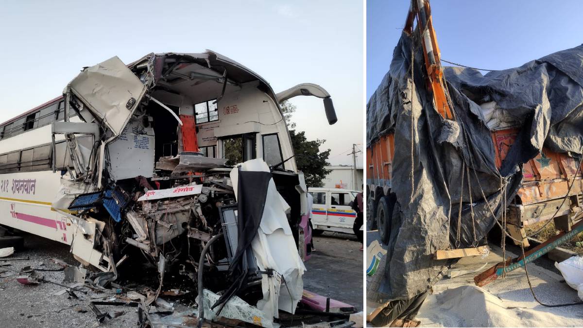Collision ST bus and cargo vehicle
