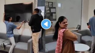 Frustrated parents remove TV from Byjus office And Said To company Take it when you pay the refund