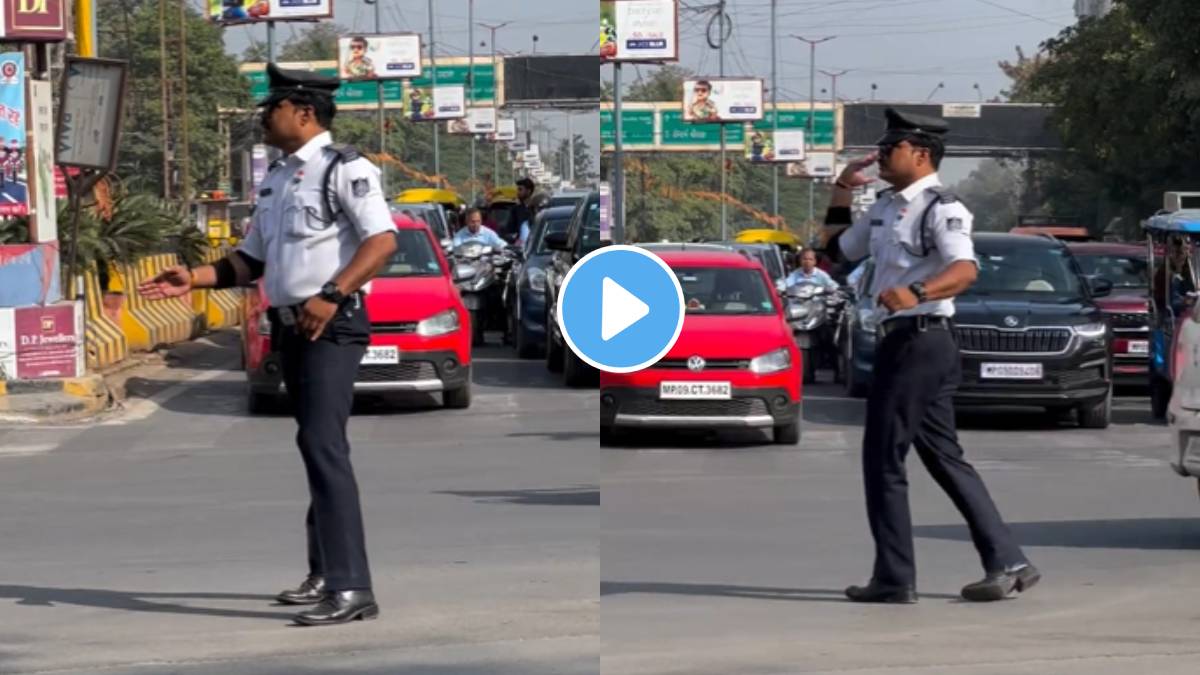 In Viral Video Traffic police controlling traffic by Him Amazing Dance Moves Netizen React And Appreciate talent