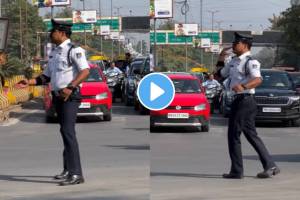 In Viral Video Traffic police controlling traffic by Him Amazing Dance Moves Netizen React And Appreciate talent