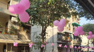 Viral Post Family Decorating Whole Society With Pink Balloons To Welcome Baby Girl To Celebrate Her Birth