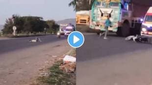 viral video of drunken youth sleeps on the road and also beats up the bike driver