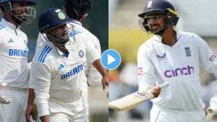 Sarfaraz tries to sledge Shoaib Bashir England spinner reaction in hindi