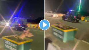 dramatic chase driver evades police by driving in reverse gear on ghaziabad highway shocking video viral