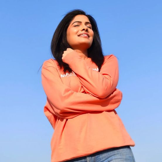 Suruchi Adarkar Orange SweatShirt