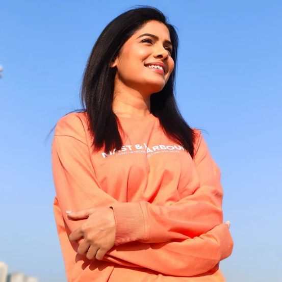 Suruchi Adarkar Orange SweatShirt