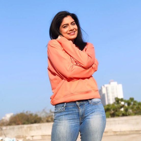 Suruchi Adarkar Orange SweatShirt