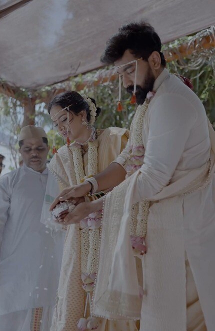 Titeeksha Tawde-got-married-to-drishyam-2-fame-Siddharth-Bodke