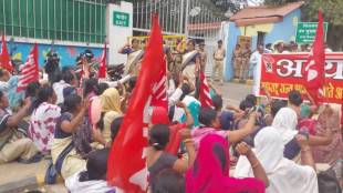 asha workers protest at ajit pawar s bungalow