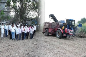 shahu factory, kolhapur, sugarcane harvester machine marathi news