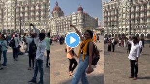 Mumbai video people doing The iconic pose at gateway of India