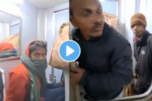 shocking video a Passengers travel in toilet overcrowded train