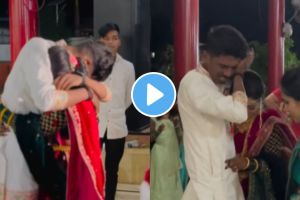 Brother crying at her sister wedding bidai
