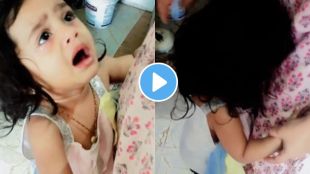 a child girl crying and insists to her mother for husband