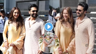 rakul and jackky bhagnani first-appearance-in-mumbai-after-marriage