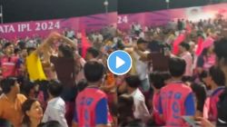 राजस्थान आणि दिल्लीचा सामना पाहण्यासाठी आलेले चाहते एकमेकांना भिडले, स्टेडियममधील मारामारीचा VIDEO व्हायरल