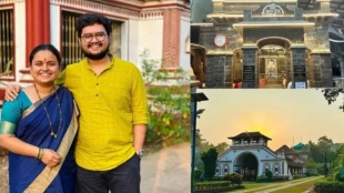 Mugdha Vaishampayan And Prathamesh Laghate visit temple for Completed 3 Months Of Marriage photos viral