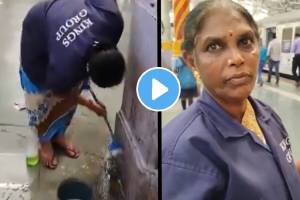 Viral Video IAS officer Awanish Sharan shares video of cleaning staff struggle with public spit stains