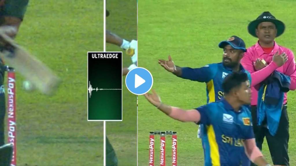Sri Lankan team's players getting angry on 3rd umpire after giving Soumya Sarkar a not out