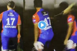 Rishabh pant hitting bat screen video viral