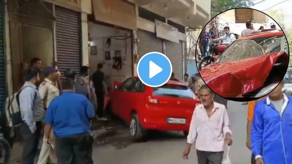ulhasnagar camp 3 car entered in chai shop accident news one injured cctv footage