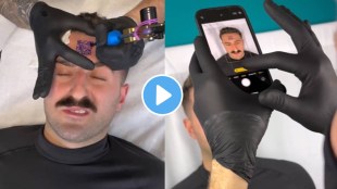 Viral Video Man Gets QR Code Tattoo On his Forehead that directly takes you to his Instagram account