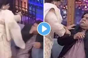 pakistani singer shazia manzoor slaps sherry nanha in the live show after asking honeymoon