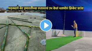 cricket lover such a passion for sports that a man converted his building rooftop into a cricket ground people are liking the video