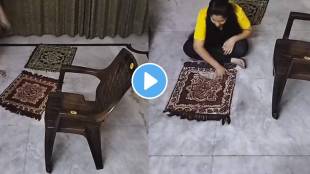 Artist Create The Chair and Mats for Floor In 3D Rangoli Viral video has people questioning what is real
