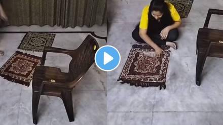 Artist Create The Chair and Mats for Floor In 3D Rangoli Viral video has people questioning what is real