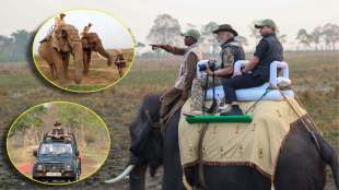 PM Modi kaziranga national park jungle safari photos