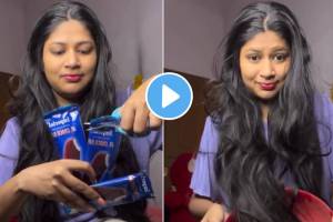 Viral Video Woman uses chocolate ice creams to colour her hair to get the desired brown colour