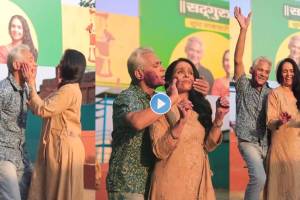Aishwarya Narkar and Avinash Narkar celebrate holi 2024 video viral