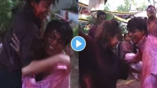 shah rukh khan and gauri khan holi celebration throwback video viral