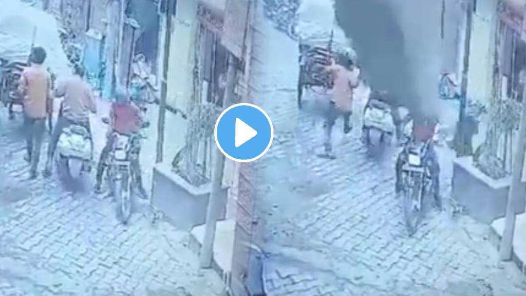 House roof suddenly fell on the bike rider Shocking Video