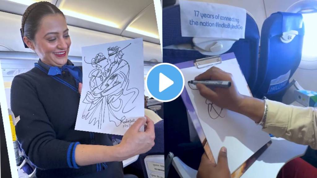Viral Video Artist Made flight attendant signature into stunning Couple sketch After See You Will Shock