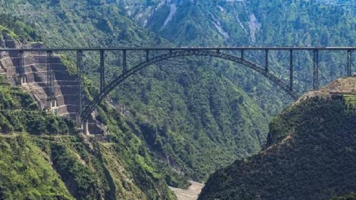 world highest railway bridge chinab