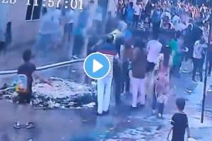 Video: Youth Thrown By Friends In Holika Dahan Ashes