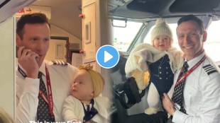 Pilot makes sweet announcement during his first flight with baby daughter