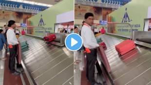 Viral Video Airport Staff Uses Sponge Board For The passengers To Prevent broken luggage
