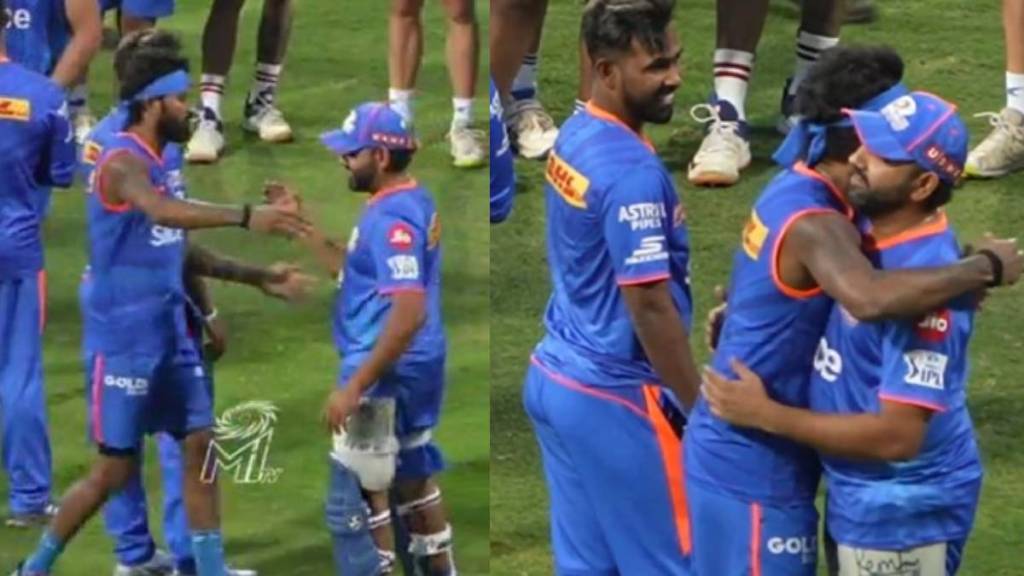 IPL 2024 Rohit Sharma and Hardik pandya Hugged Each Other Video Went Viral Mumbai Indians