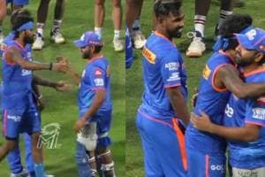 IPL 2024 Rohit Sharma and Hardik pandya Hugged Each Other Video Went Viral Mumbai Indians