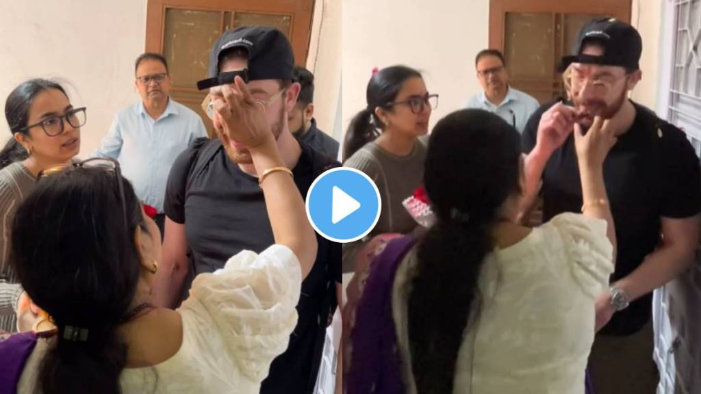 Viral Video Indian family welcome daughter Foreigner Boyfriend With Traditional Rituals in Heartwarming Video