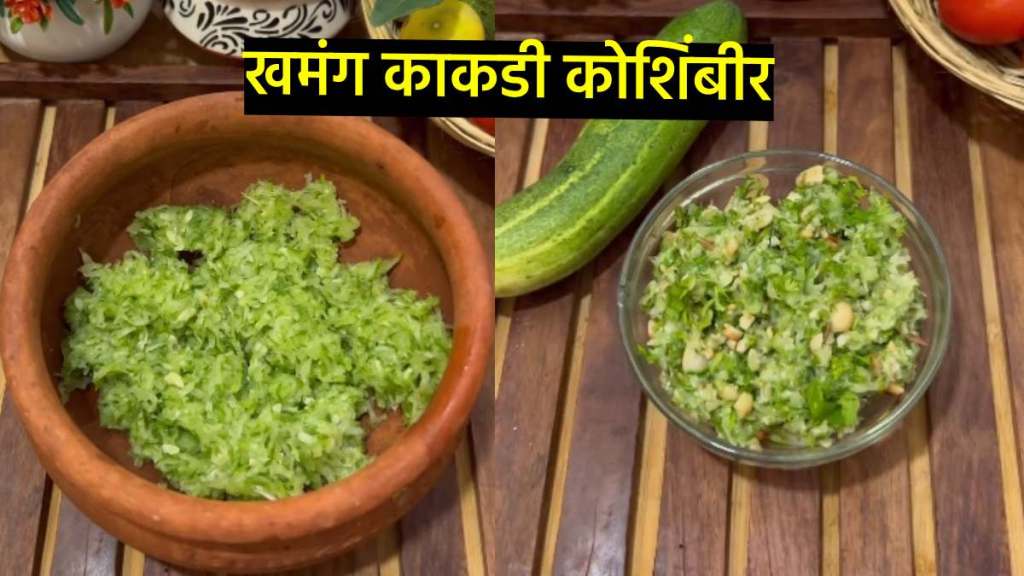 maharashtrain veg salad recipe in marathi cucumber salad khamang kakdi chi koshimbir