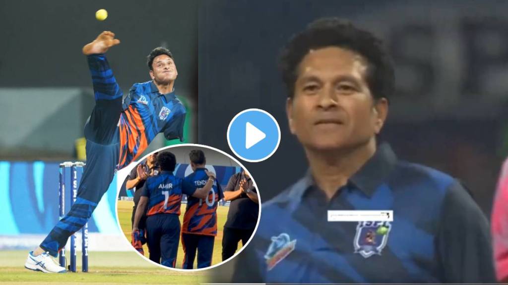 Video Sachin Tendulkar Emotional Face With Real Leg Spinner Who Bowled Munnawar Faruqui Bat Without Hands Fans Crying