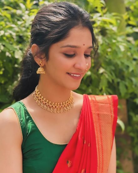 Shivani Sonar Red Paithani Saree